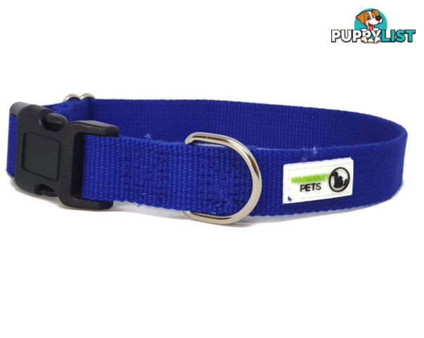 100% Pure Bamboo Fibre Dog Collar Plastic Buckle - Moondidley Pets - MDPCOLBAMLBLK