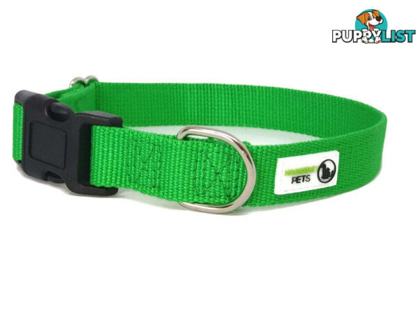 100% Pure Bamboo Fibre Dog Collar Plastic Buckle - Moondidley Pets - MDPCOLBAMLBLK
