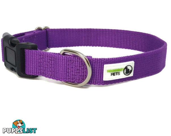 100% Pure Bamboo Fibre Dog Collar Plastic Buckle - Moondidley Pets - MDPCOLBAMLBLK