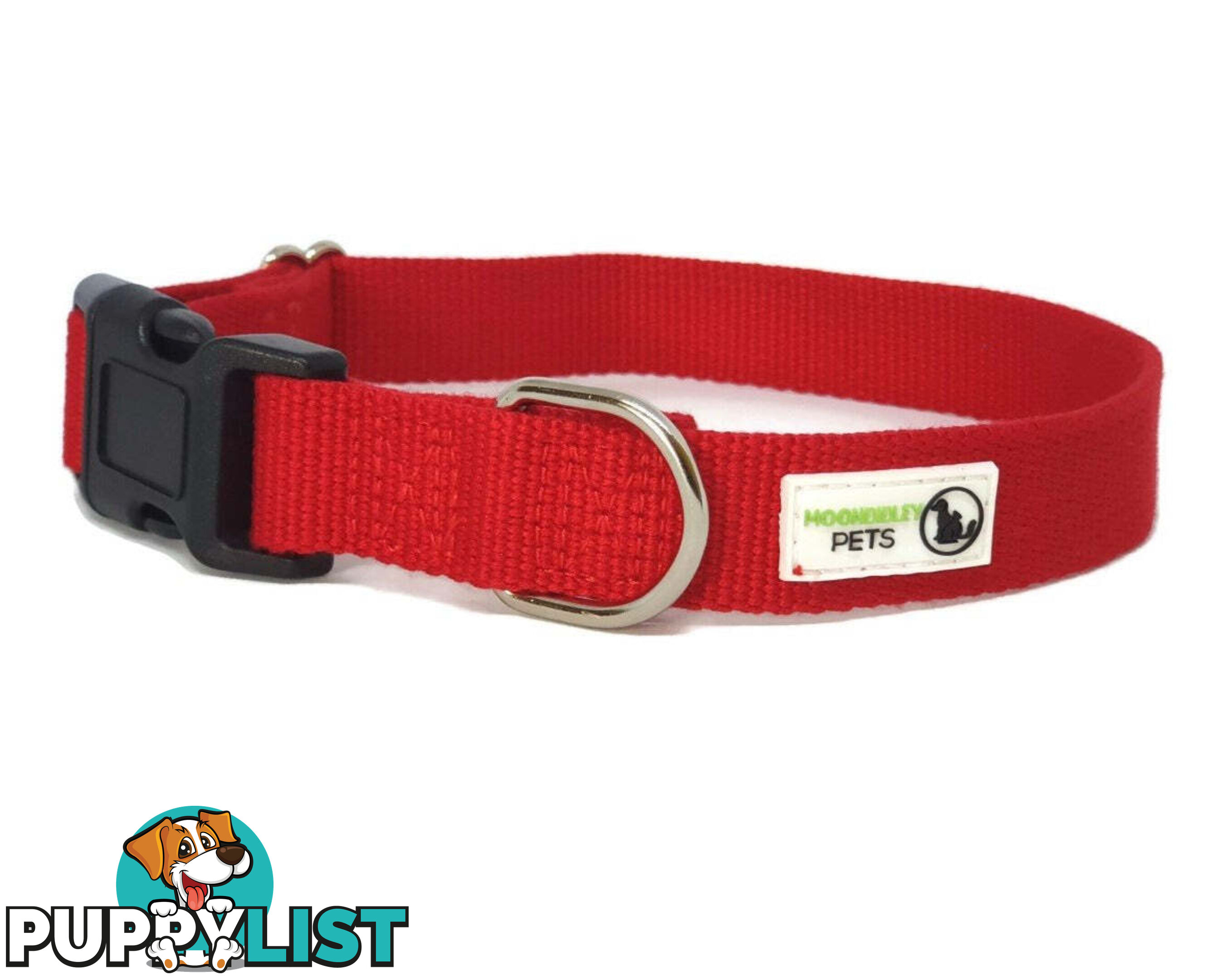 100% Pure Bamboo Fibre Dog Collar Plastic Buckle - Moondidley Pets - MDPCOLBAMLBLK