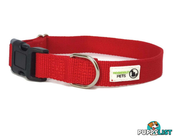 100% Pure Bamboo Fibre Dog Collar Plastic Buckle - Moondidley Pets - MDPCOLBAMLBLK