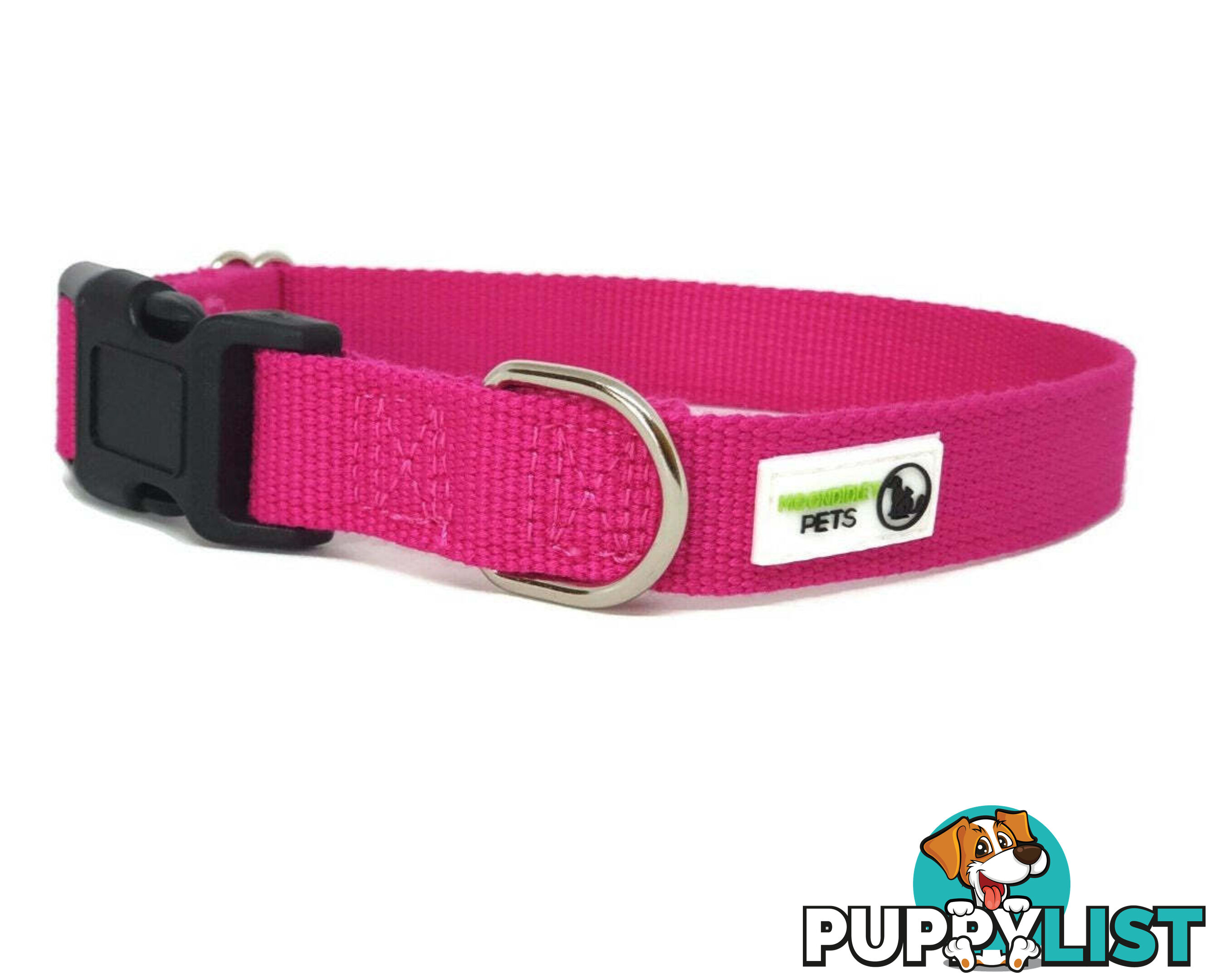 100% Pure Bamboo Fibre Dog Collar Plastic Buckle - Moondidley Pets - MDPCOLBAMLBLK