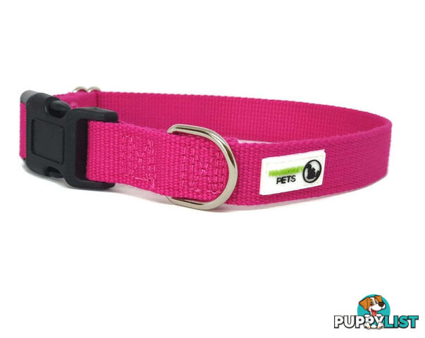 100% Pure Bamboo Fibre Dog Collar Plastic Buckle - Moondidley Pets - MDPCOLBAMLBLK