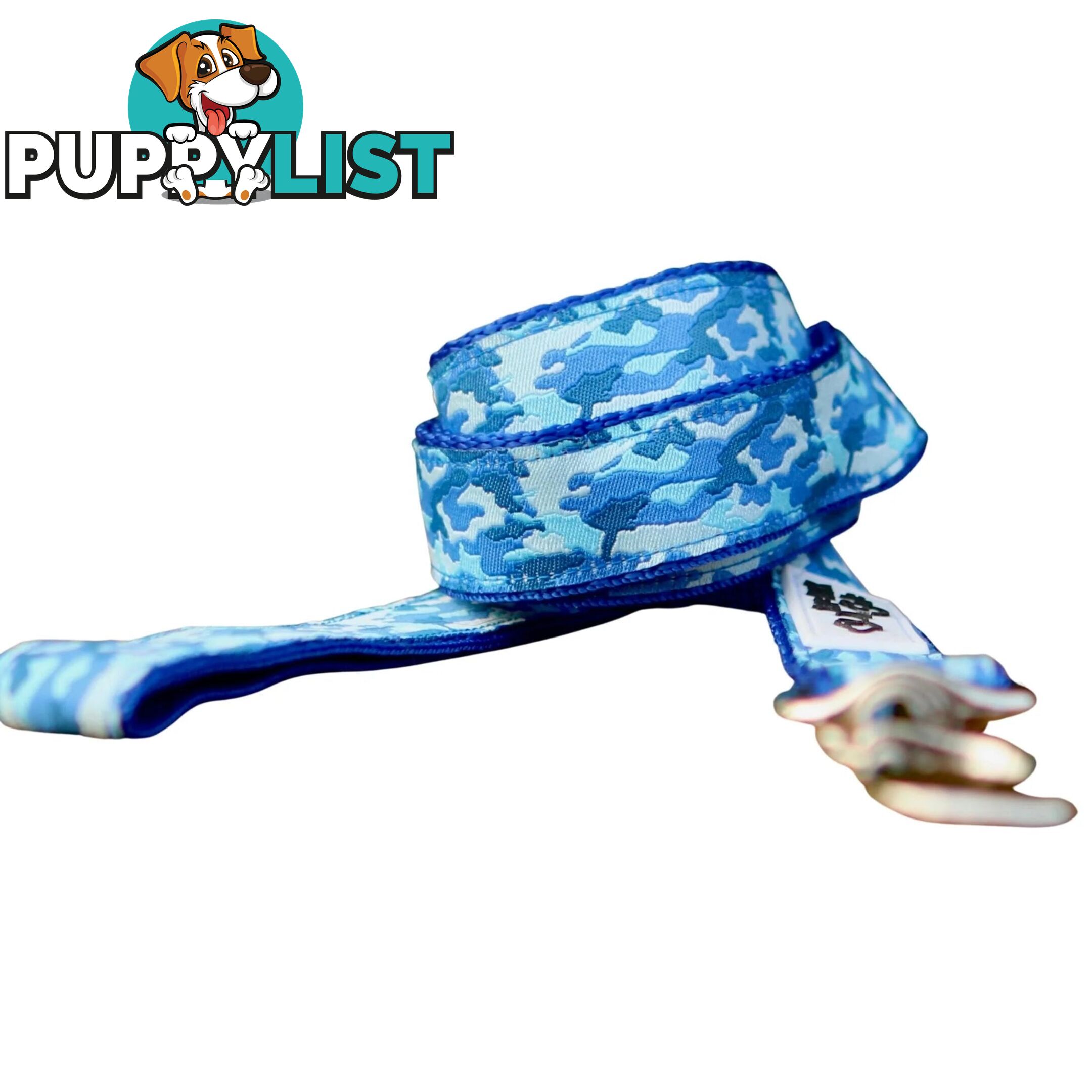 Camouflage Dog Lead / Dog Leash - Hand Made by The Bark Side - TBSLDCAMBLU251.5