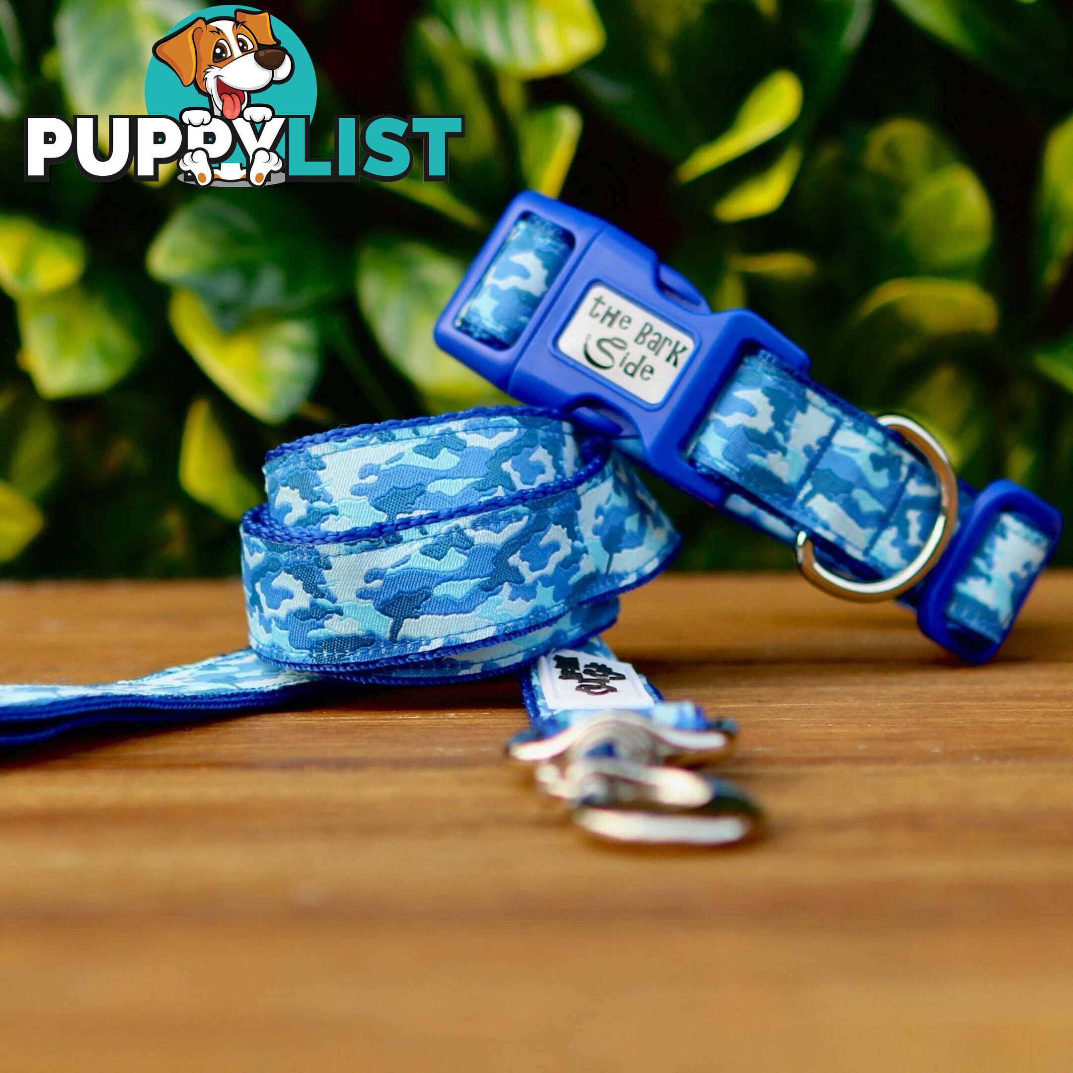 Camouflage Dog Lead / Dog Leash - Hand Made by The Bark Side - TBSLDCAMBLU251.5