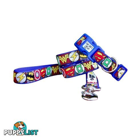 Superhero Dog Lead / Dog Leash - Hand Made by The Bark Side - TBSLDSUPBLU251.5