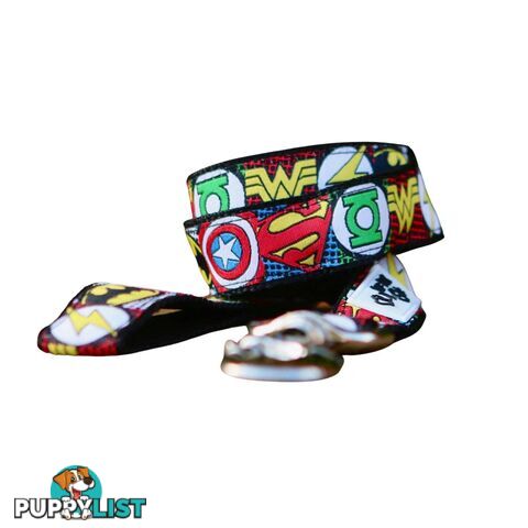 Superhero Dog Lead / Dog Leash - Hand Made by The Bark Side - TBSLDSUPBLU251.5