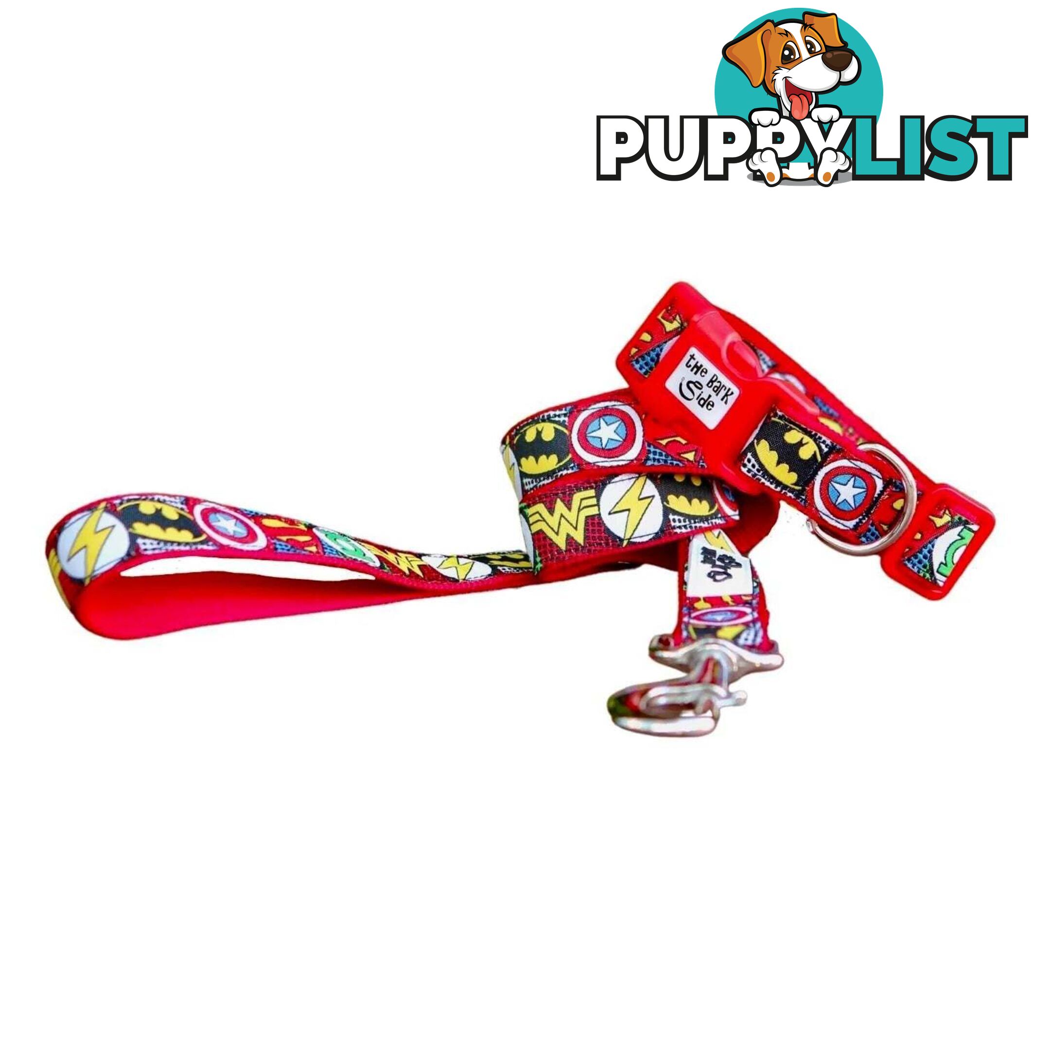Superhero Dog Lead / Dog Leash - Hand Made by The Bark Side - TBSLDSUPBLU251.5