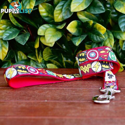 Superhero Dog Lead / Dog Leash - Hand Made by The Bark Side - TBSLDSUPBLU251.5