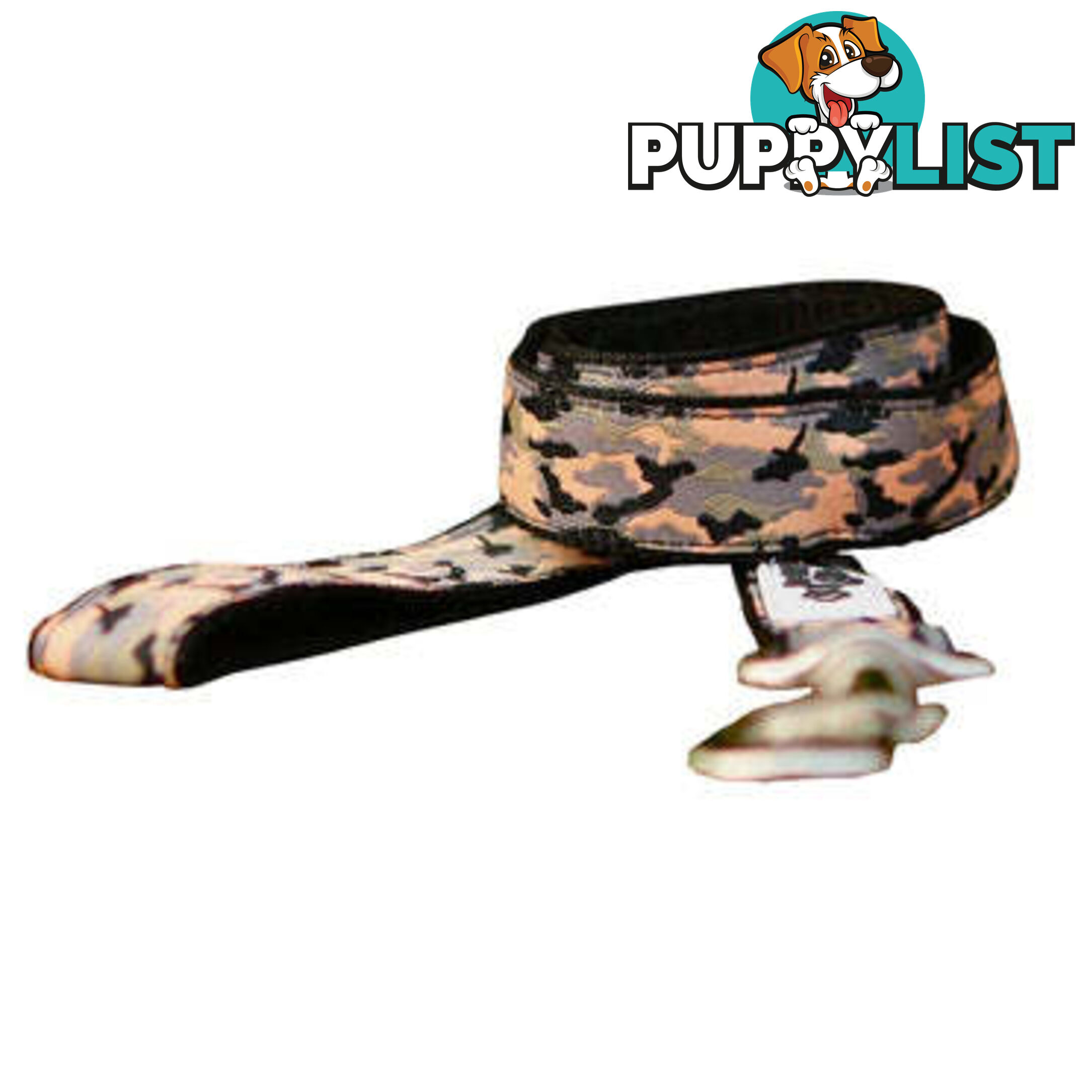 Camouflage Dog Lead / Dog Leash - Hand Made by The Bark Side - TBSLDCAMBLK251.2