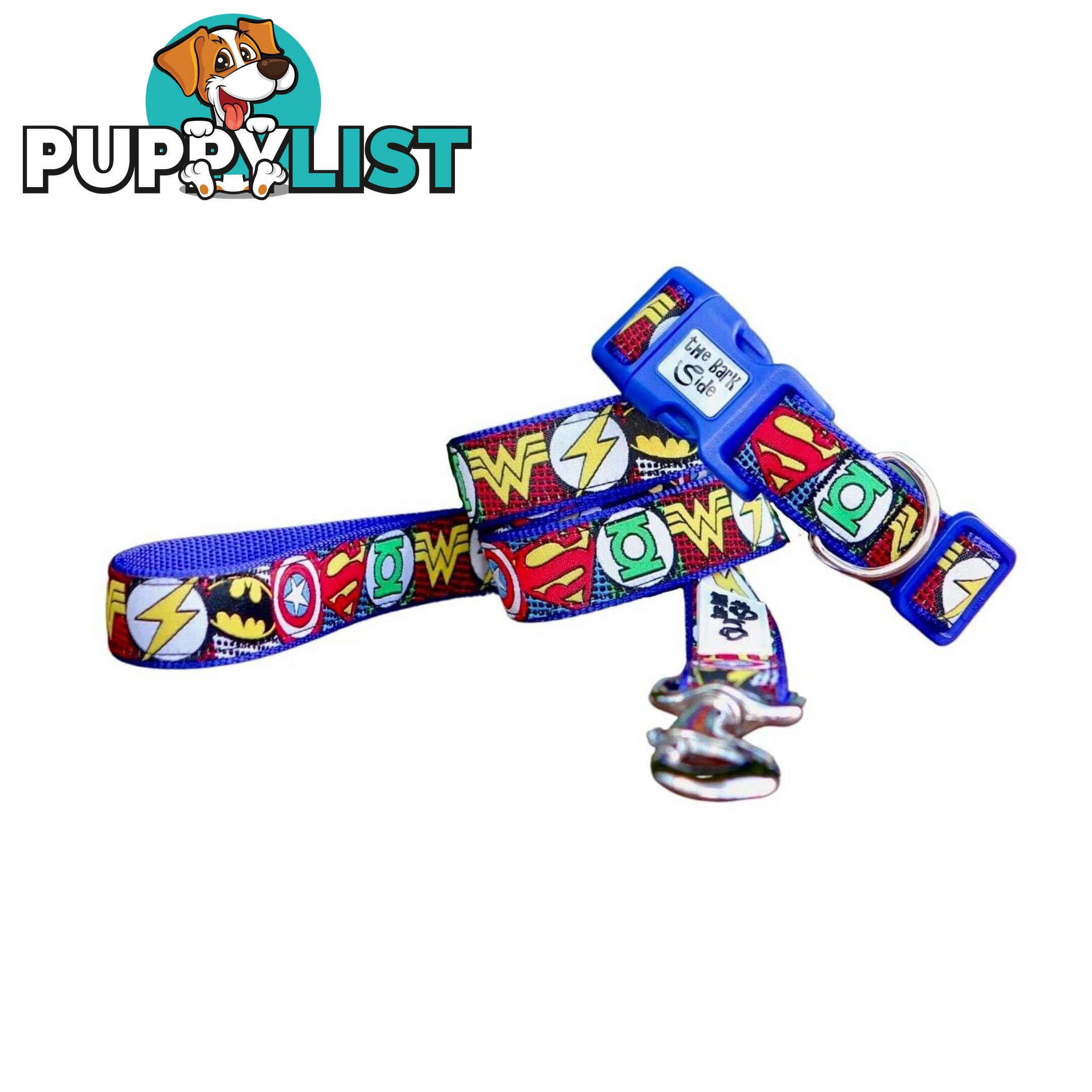 Superhero Dog Lead / Dog Leash - Hand Made by The Bark Side - TBSLDSUPBLK251.5