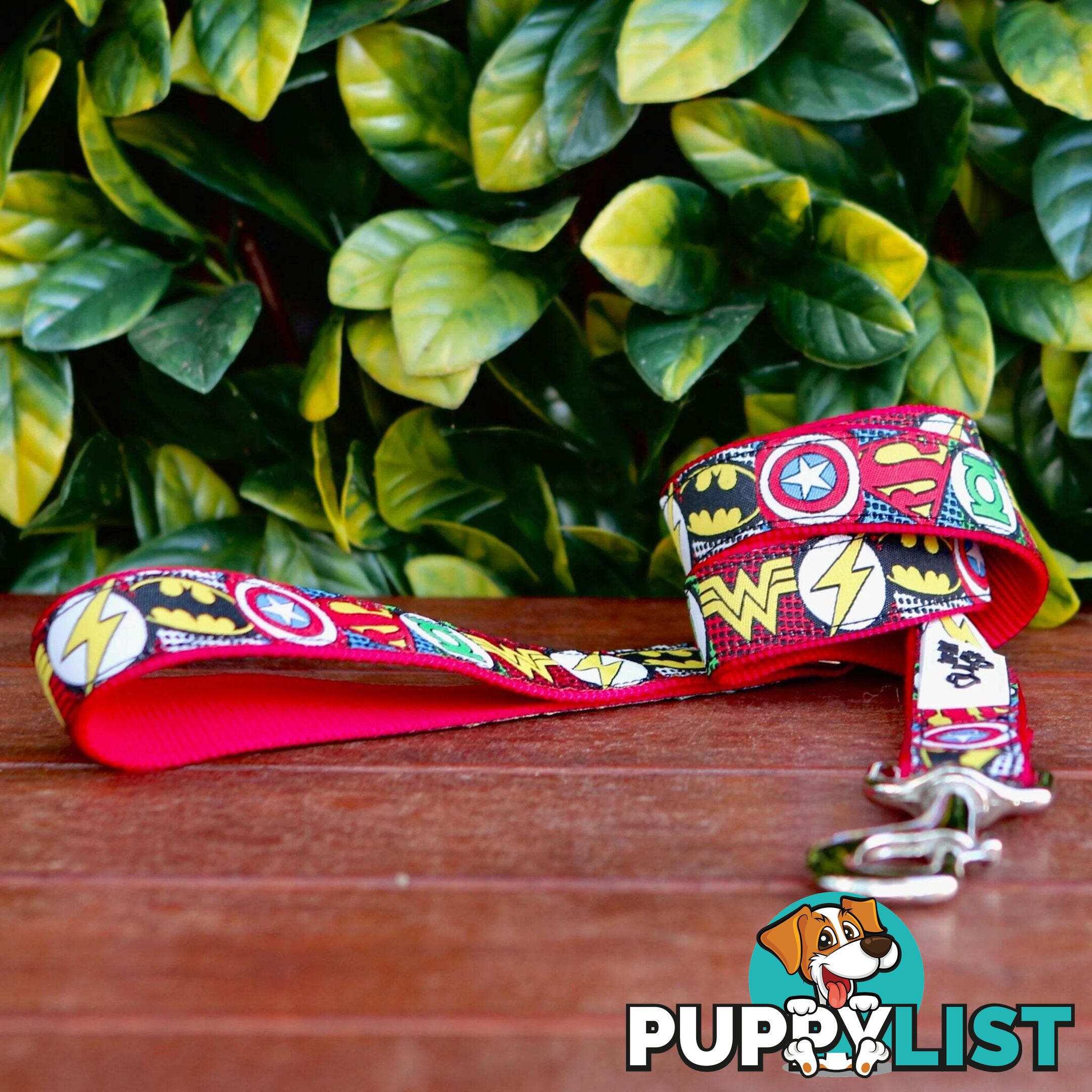 Superhero Dog Lead / Dog Leash - Hand Made by The Bark Side - TBSLDSUPBLK251.5