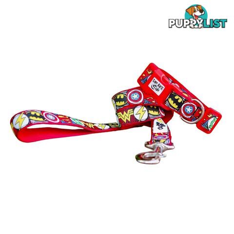 Superhero Dog Lead / Dog Leash - Hand Made by The Bark Side - TBSLDSUPBLK251.5