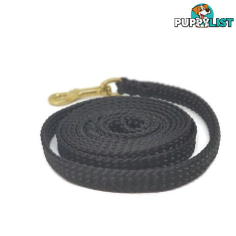 1.8m to 10m Long Dog Lead No Stitching Tough Yarnix 10mm Wide - YNXLD10-5-PNK-BR