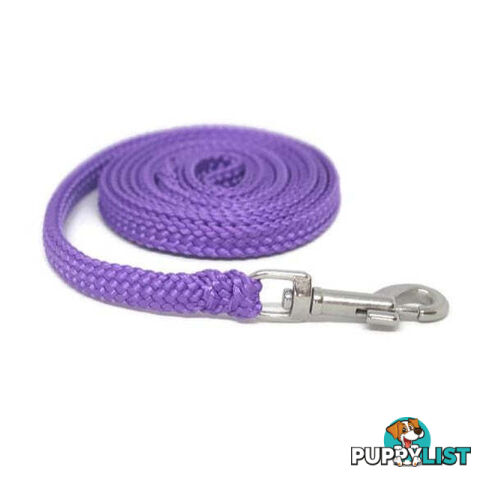 1.8m to 10m Long Dog Lead No Stitching Tough Yarnix 10mm Wide - YNXLD10-5-PNK-BR