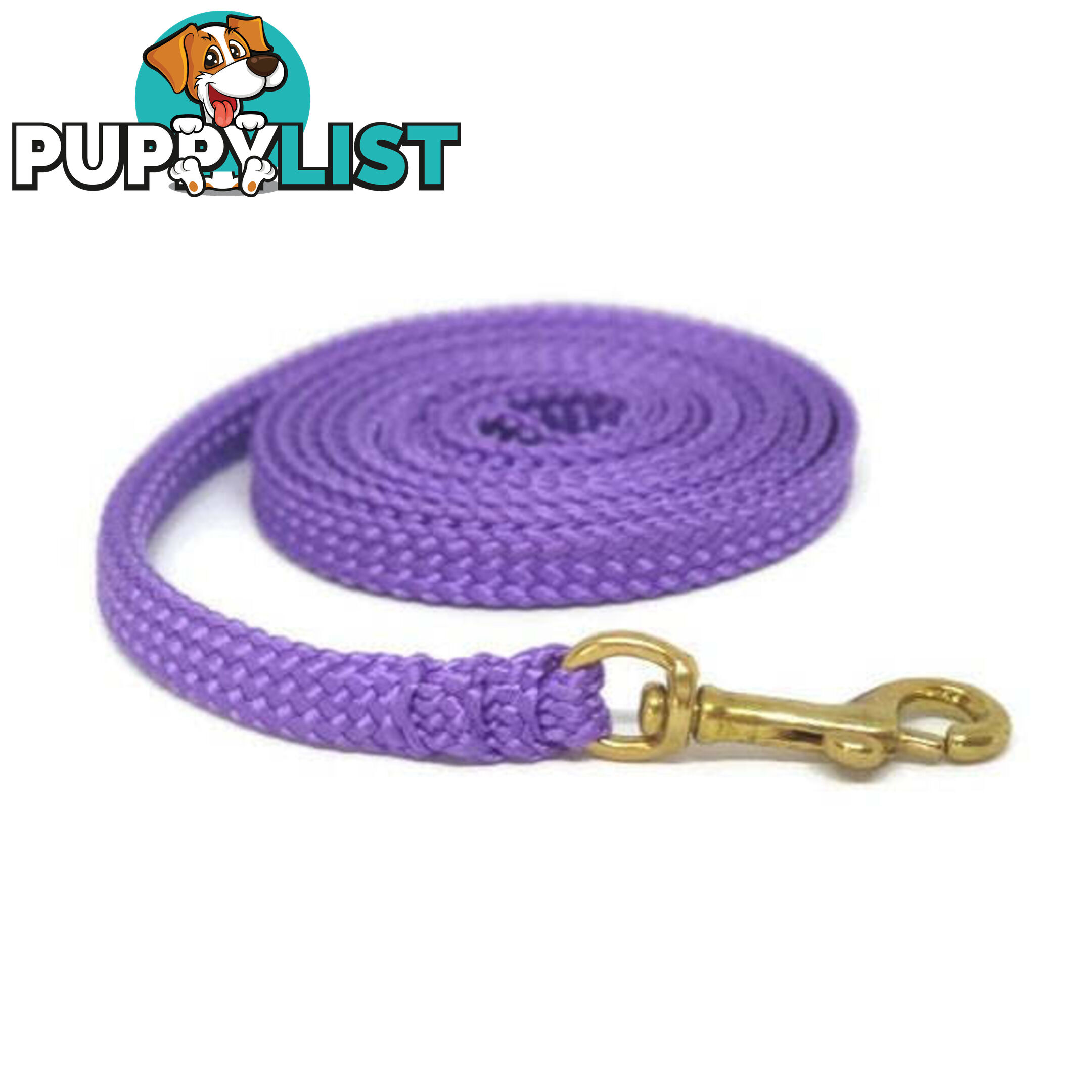 1.8m to 10m Long Dog Lead No Stitching Tough Yarnix 10mm Wide - YNXLD10-5-PNK-BR