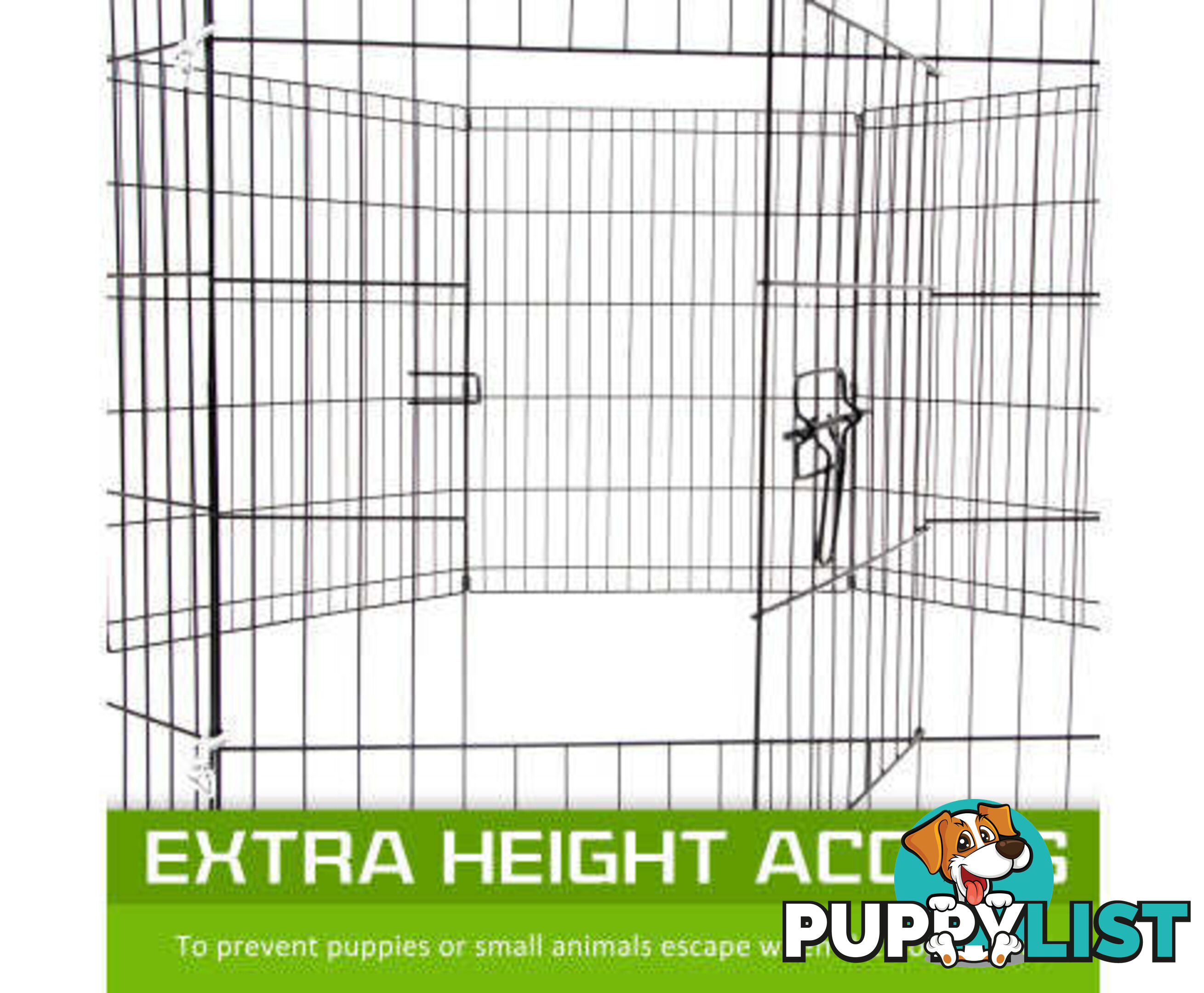 Paw Mate Pet Playpen 8 Panel Foldable Dog Exercise Enclosure Fence Cage - V274-PET-PP42