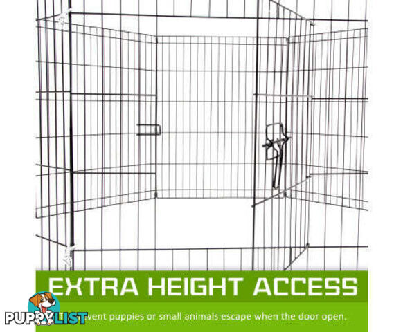 Paw Mate Pet Playpen 8 Panel Foldable Dog Exercise Enclosure Fence Cage - V274-PET-PP42