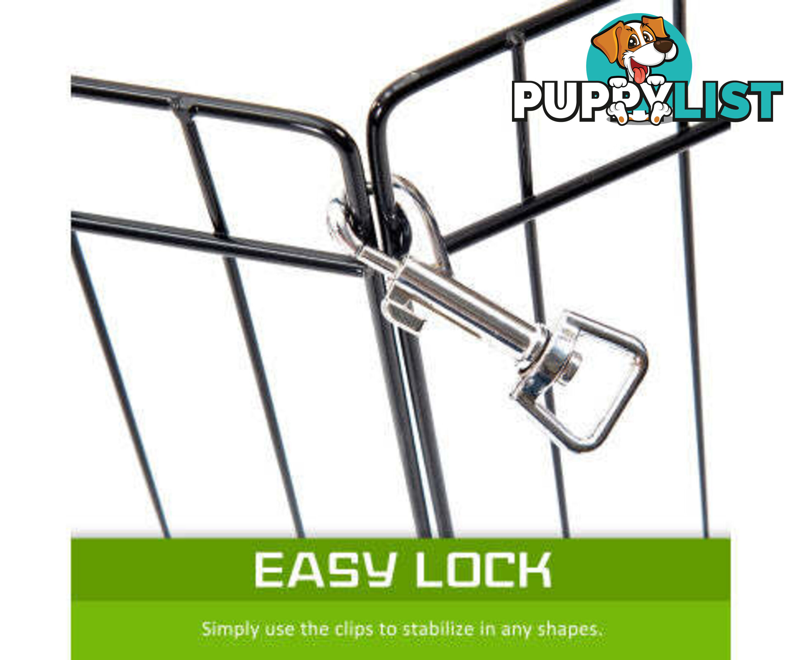 Paw Mate Pet Playpen 8 Panel Foldable Dog Exercise Enclosure Fence Cage - V274-PET-PP42