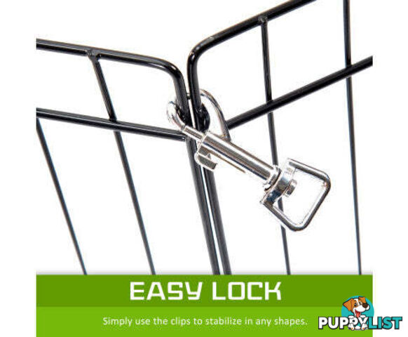 Paw Mate Pet Playpen 8 Panel Foldable Dog Exercise Enclosure Fence Cage - V274-PET-PP42
