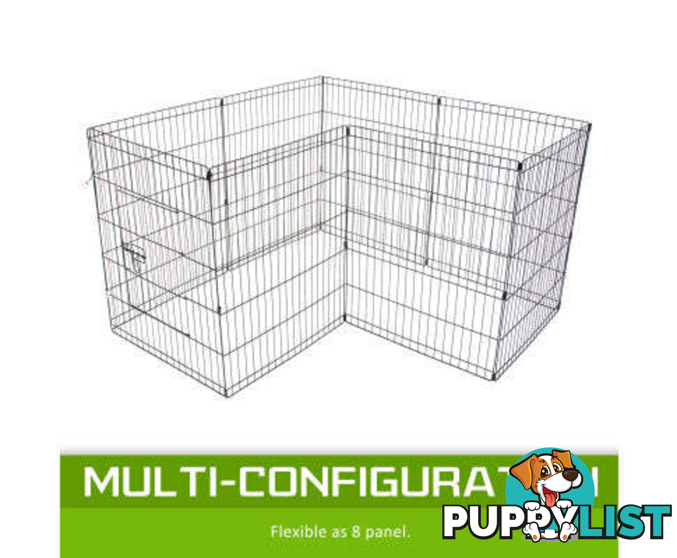 Paw Mate Pet Playpen 8 Panel Foldable Dog Exercise Enclosure Fence Cage - V274-PET-PP42