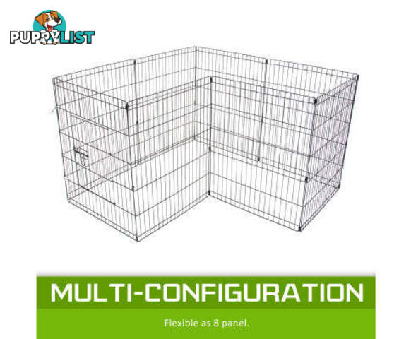 Paw Mate Pet Playpen 8 Panel Foldable Dog Exercise Enclosure Fence Cage - V274-PET-PP42