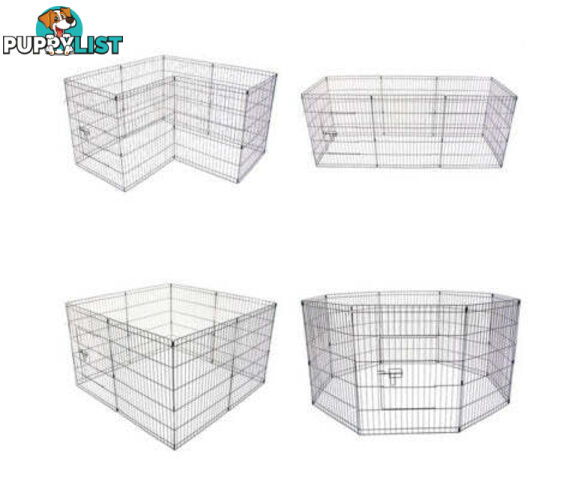 Paw Mate Pet Playpen 8 Panel Foldable Dog Exercise Enclosure Fence Cage - V274-PET-PP42