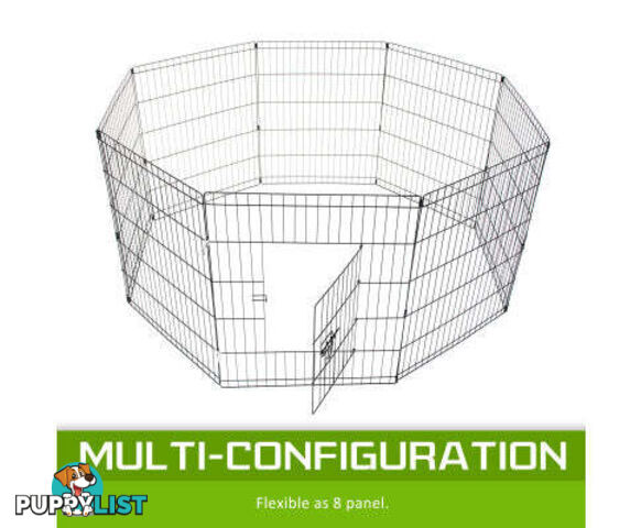 Paw Mate Pet Playpen 8 Panel Foldable Dog Exercise Enclosure Fence Cage - V274-PET-PP42
