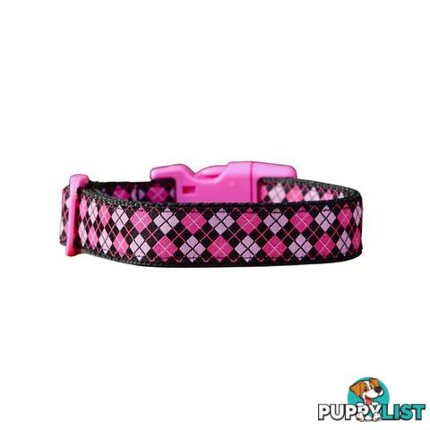 Tartan Dog Collar / XS - L - Hand Made by The Bark Side - TBSTARSMLGRN