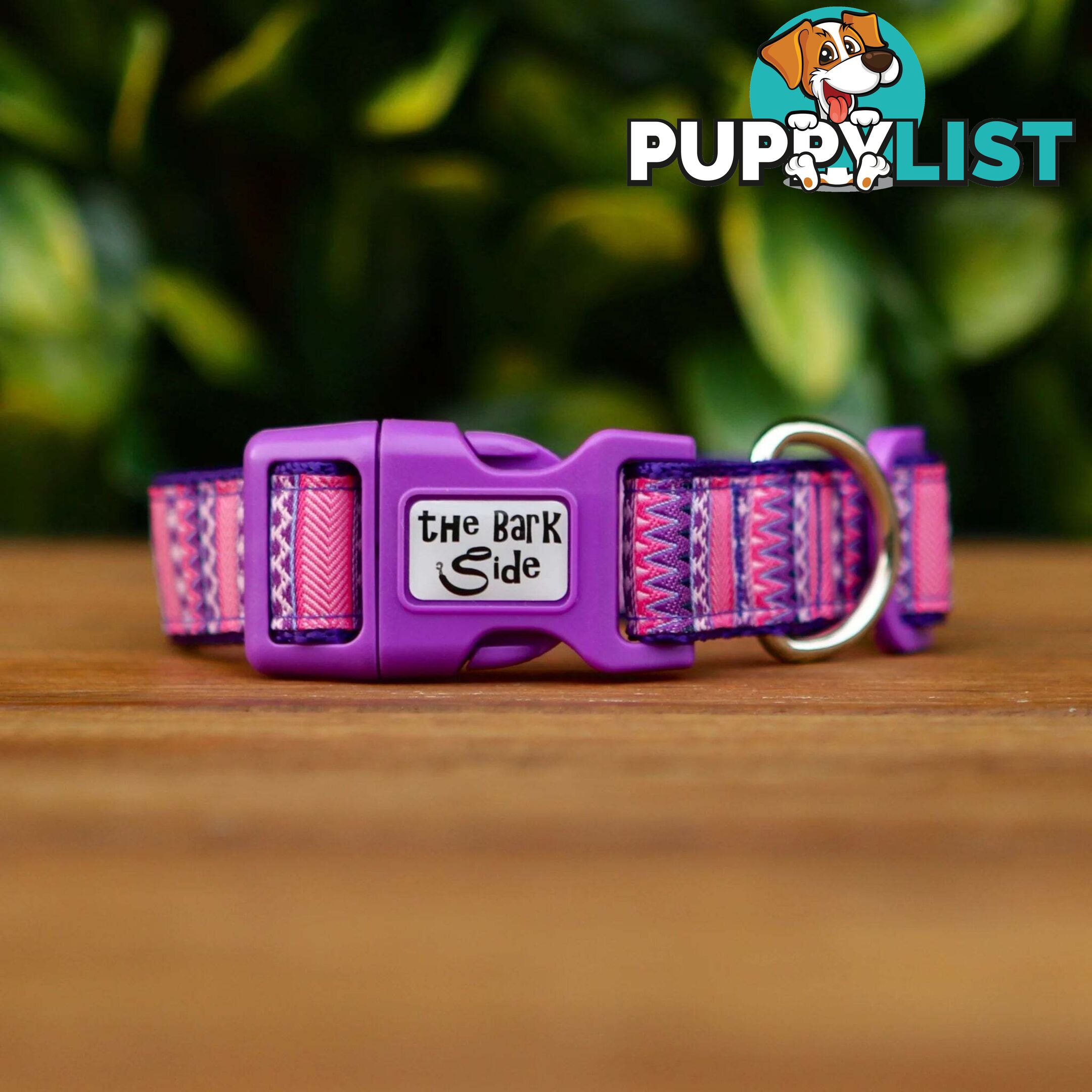 Aztec Dog Collar / Pink / Purple / XS - L  -  Hand Made by The Bark Side - TBSAZTMED