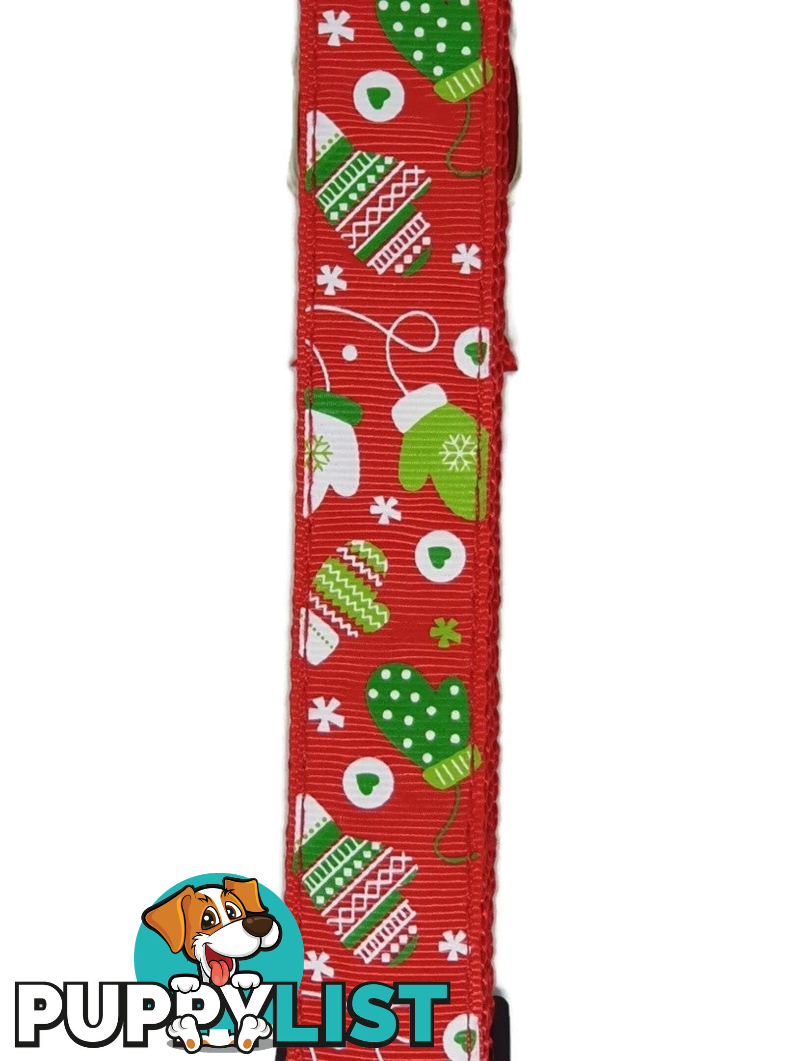 Christmas Dog Collars Adjustable - Moondidley Pets - MDPCOLXMALGRNSNO