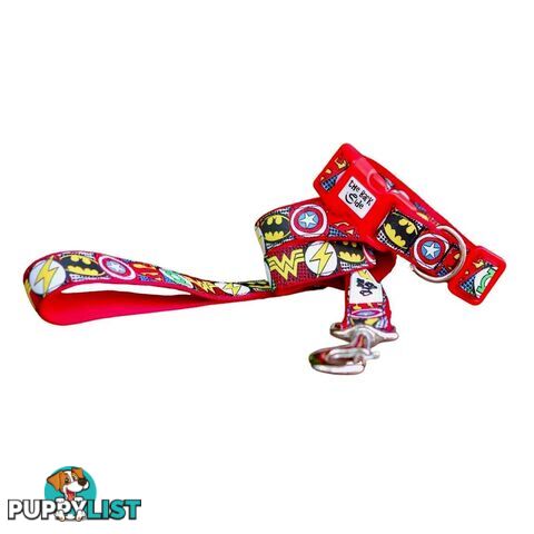 Superhero Dog Lead / Dog Leash - Hand Made by The Bark Side - TBSLDSUPRED201.2
