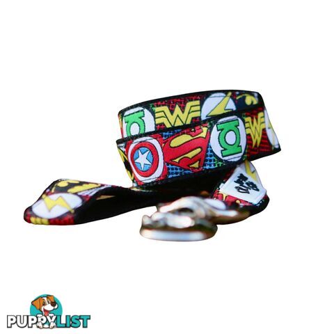 Superhero Dog Lead / Dog Leash - Hand Made by The Bark Side - TBSLDSUPRED201.2