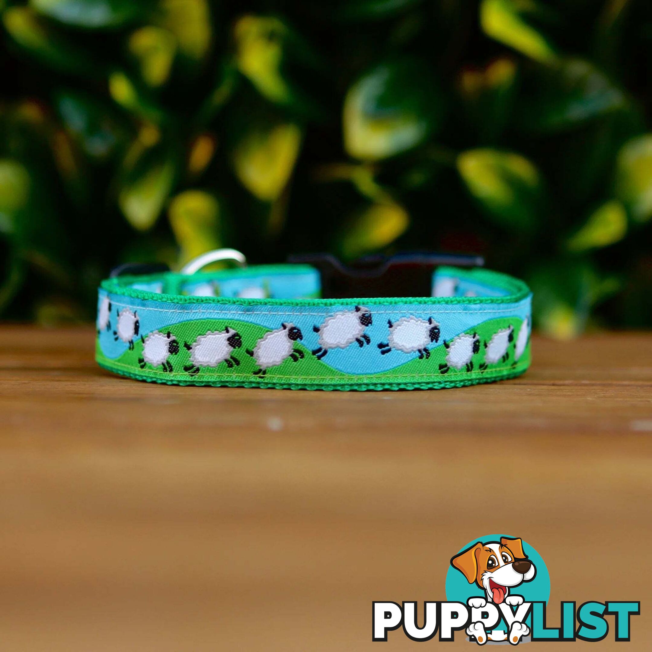 Counting Sheep Dog Collar / XS - L - Hand Made by The Bark Side - TBSCOUSML