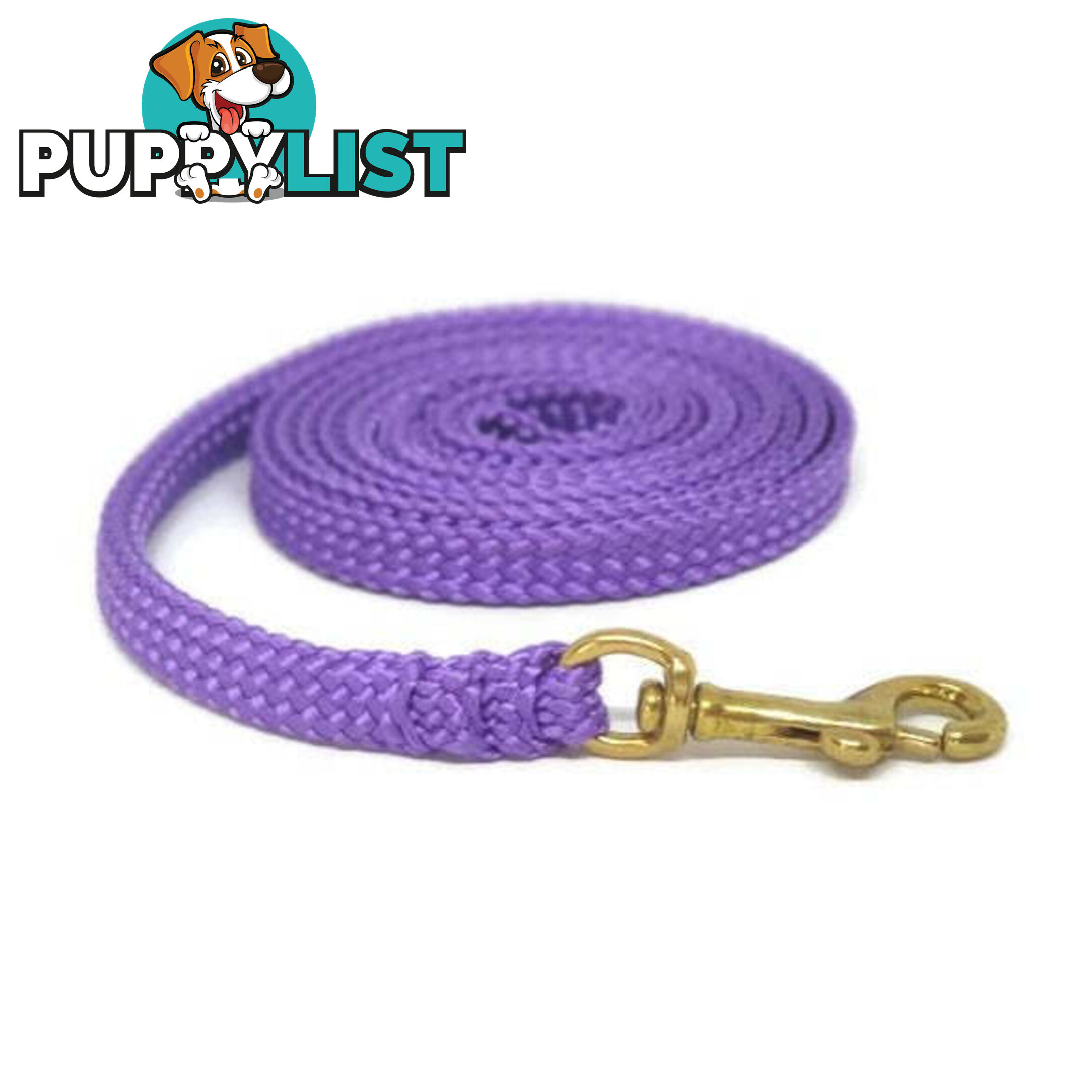 1.8m to 10m Long Dog Lead No Stitching Tough Yarnix 10mm Wide - YNXLD10-10-BL-SS