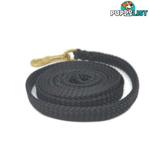 1.8m to 10m Long Dog Lead No Stitching Tough Yarnix 10mm Wide - YNXLD10-10-BL-SS