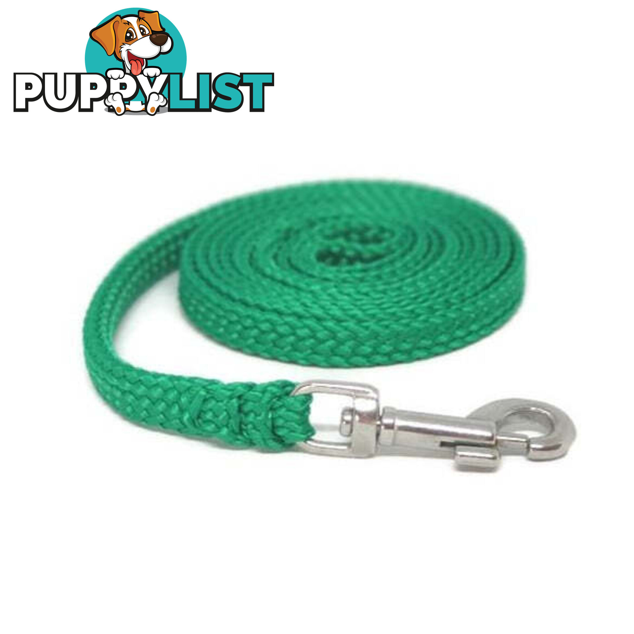 1.8m to 10m Long Dog Lead No Stitching Tough Yarnix 10mm Wide - YNXLD10-10-BL-SS
