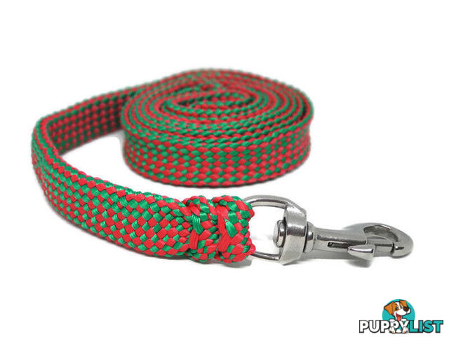 1.8m to 10m Long Dog Lead No Stitching Tough Yarnix 20mm Wide - YNXLD203BRBLUYEL