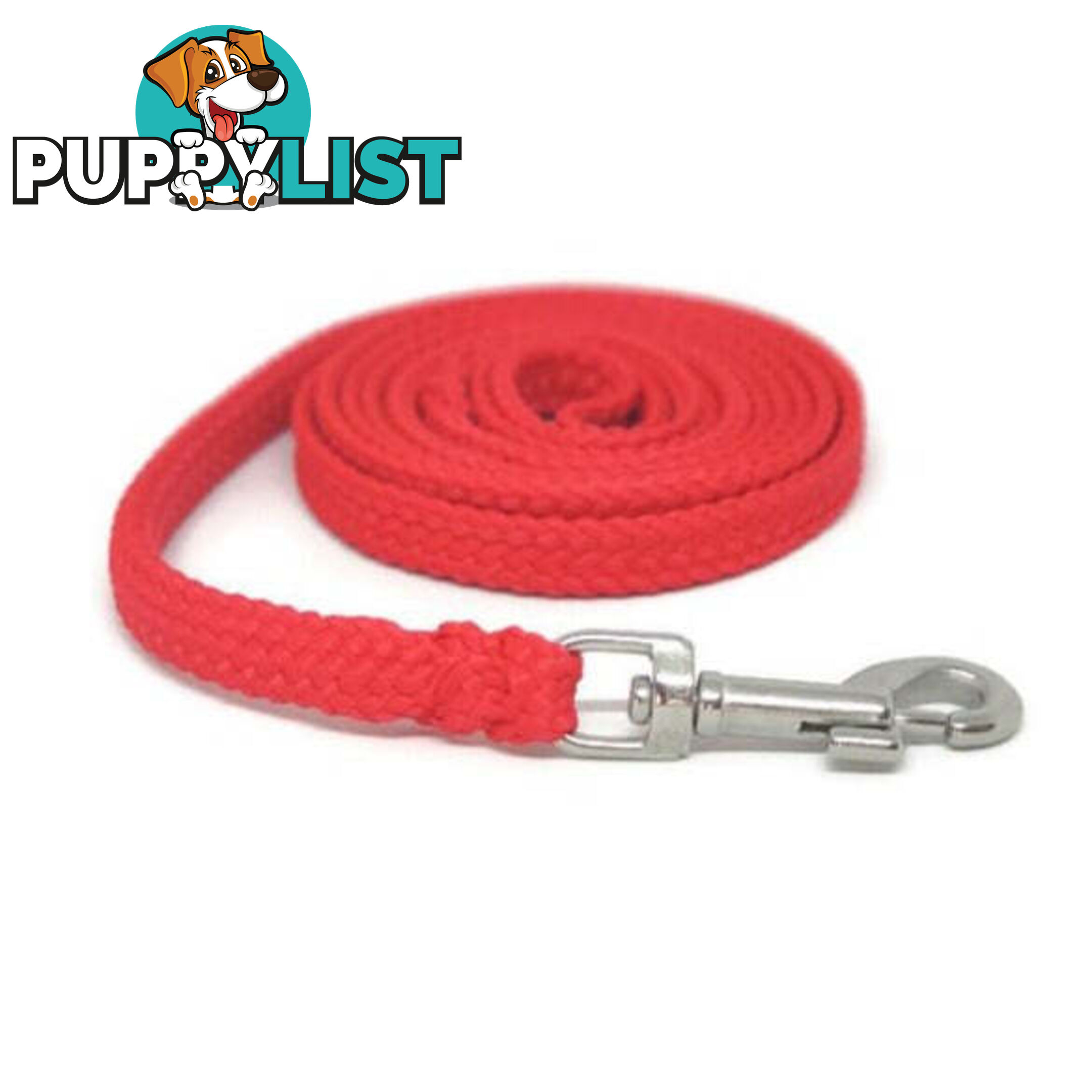 1.8m to 10m Long Dog Lead No Stitching Tough Yarnix 10mm Wide - YNXLD10-5-PUR-BR