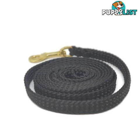 1.8m to 10m Long Dog Lead No Stitching Tough Yarnix 10mm Wide - YNXLD10-5-PUR-BR