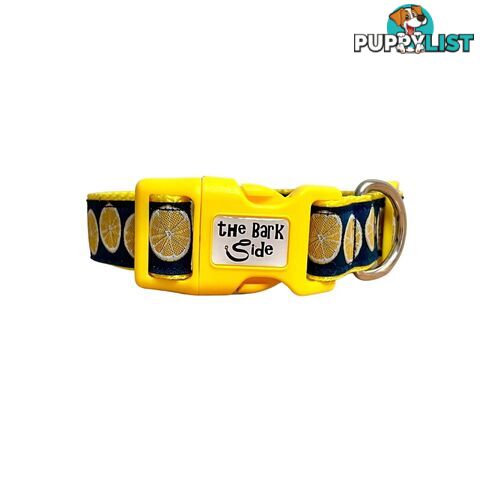 Lemon Dog Collar / XS - L - Hand Made by The Bark Side - TBSLEMSML