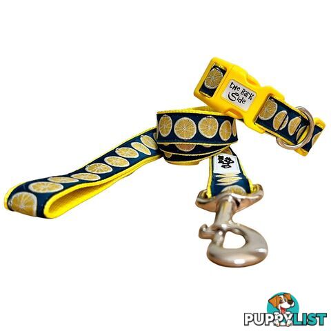Lemon Dog Collar / XS - L - Hand Made by The Bark Side - TBSLEMSML