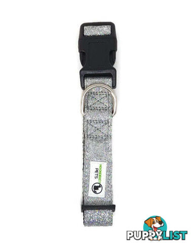 Bling Glitter Overlay Nylon Collar - Breakaway Buckle - Moondidley Pets - MDPCOLBLIMGRN