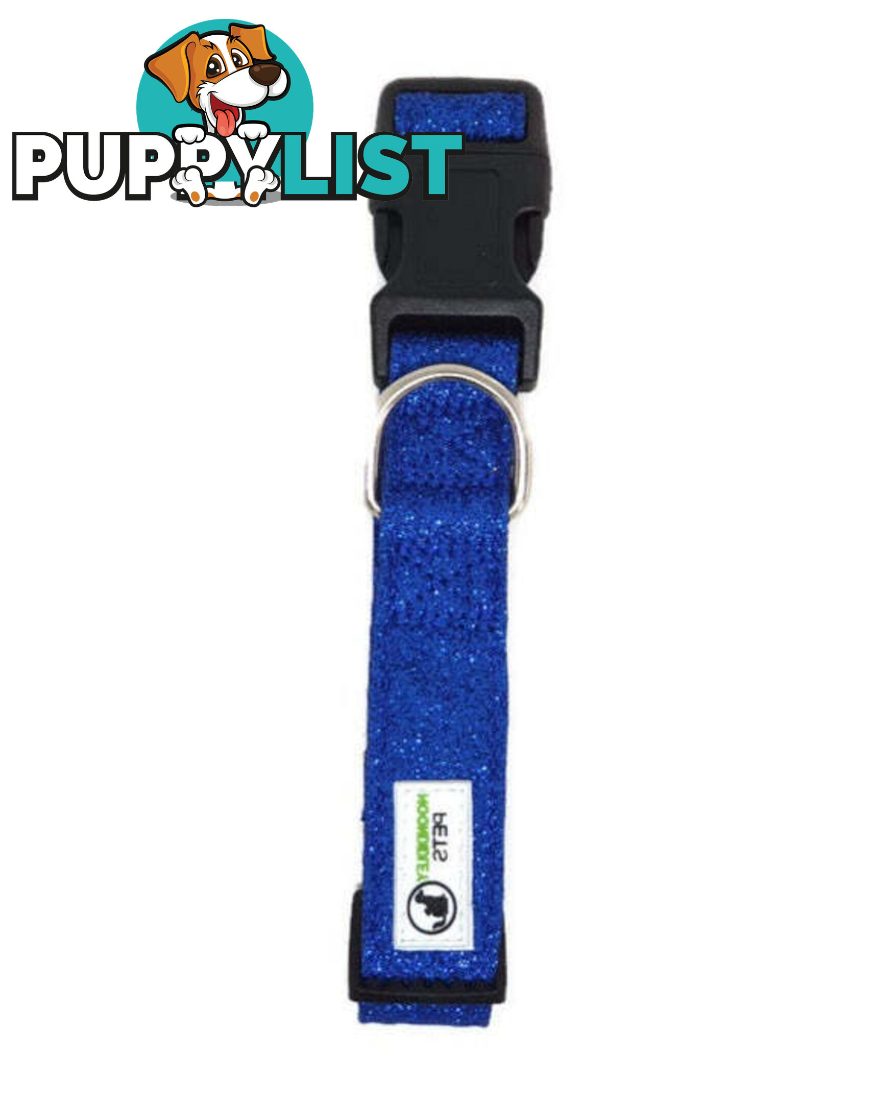 Bling Glitter Overlay Nylon Collar - Breakaway Buckle - Moondidley Pets - MDPCOLBLIMGRN