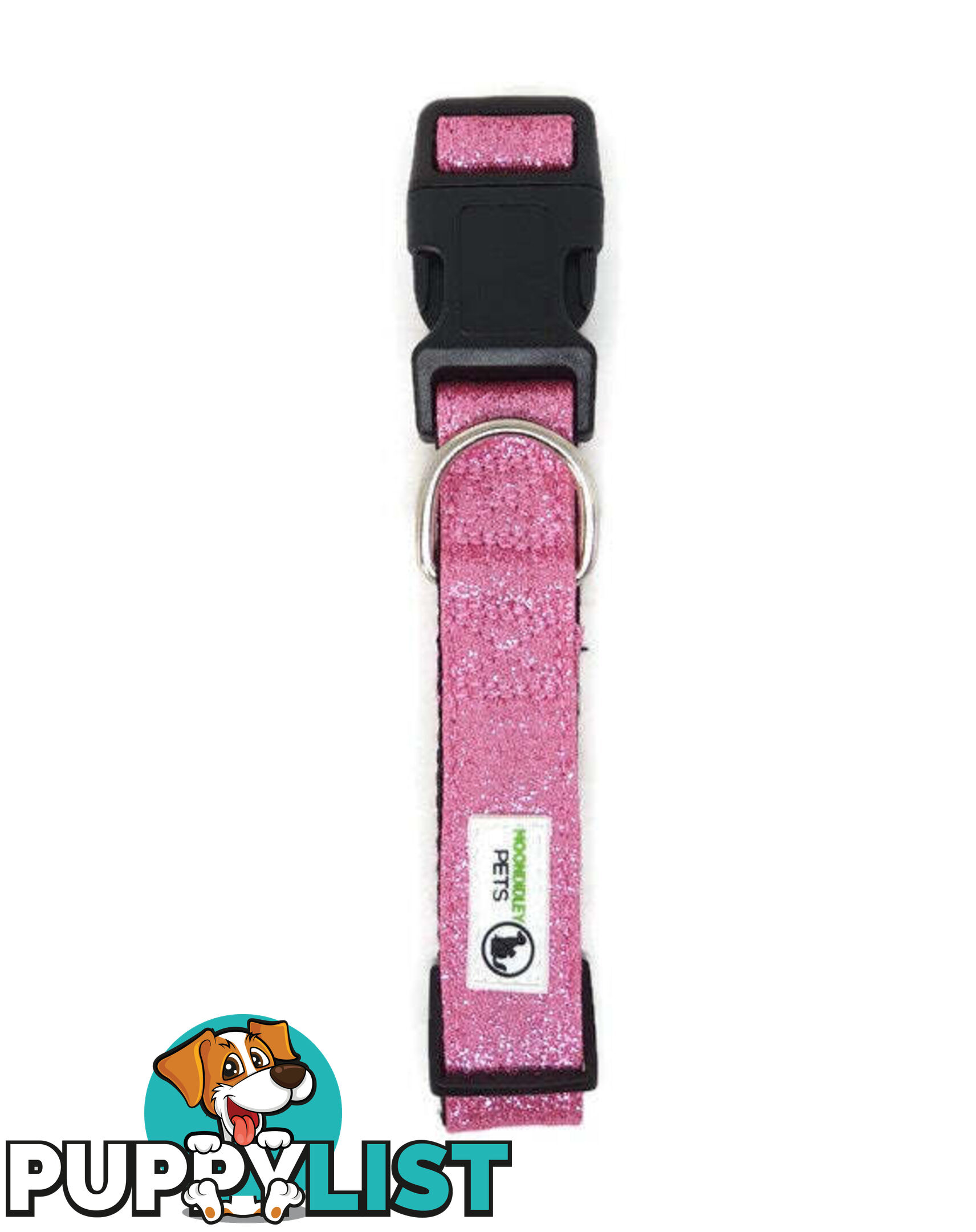 Bling Glitter Overlay Nylon Collar - Breakaway Buckle - Moondidley Pets - MDPCOLBLIXLBLK