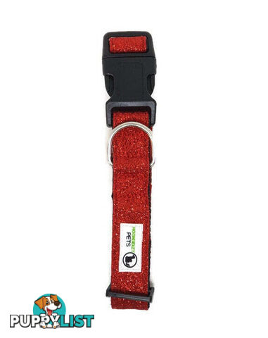 Bling Glitter Overlay Nylon Collar - Breakaway Buckle - Moondidley Pets - MDPCOLBLIXLBLK