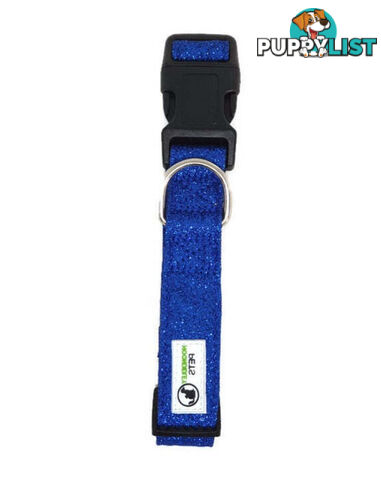 Bling Glitter Overlay Nylon Collar - Breakaway Buckle - Moondidley Pets - MDPCOLBLIXLBLK