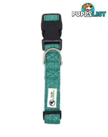 Bling Glitter Overlay Nylon Collar - Breakaway Buckle - Moondidley Pets - MDPCOLBLISLPNK