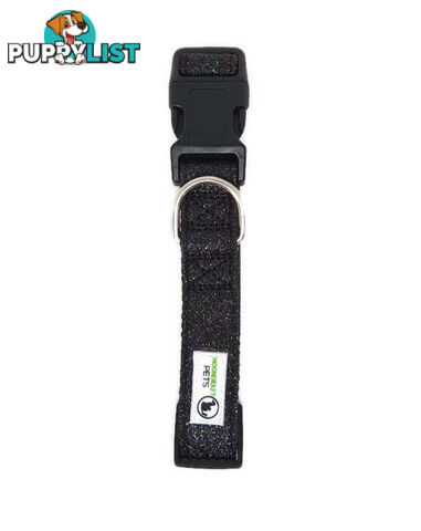 Bling Glitter Overlay Nylon Collar - Breakaway Buckle - Moondidley Pets - MDPCOLBLISLPNK