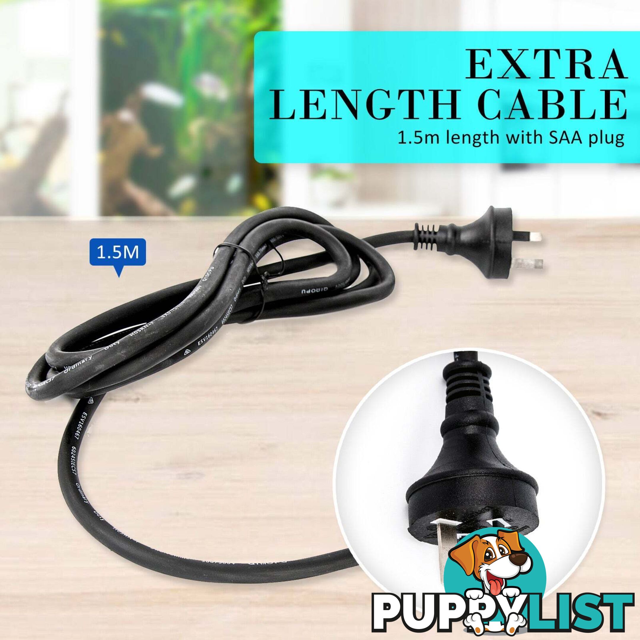 Aquarium Submersible Filter Pond Pump 1200L/H 22W 1.6m - V274-AQ-JP024F-22